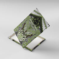 Aotearoa Iwi Whakatohea Canvas Wall Art Maori Kowhaiwhai Pattern LT19 With Frame Olive Green - Polynesian Pride