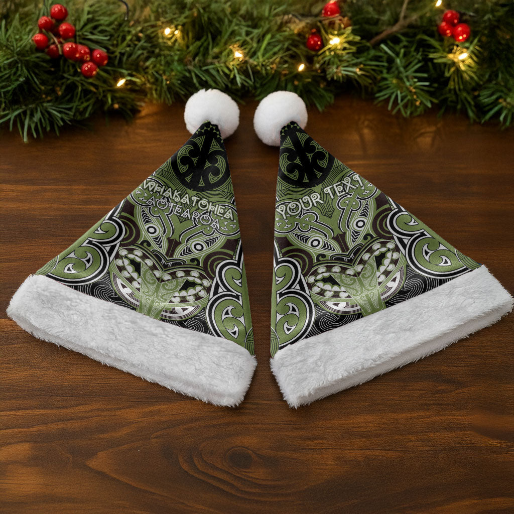Aotearoa Iwi Whakatohea Personalised Christmas Santa Hat Maori Kowhaiwhai Pattern LT19 - Polynesian Pride