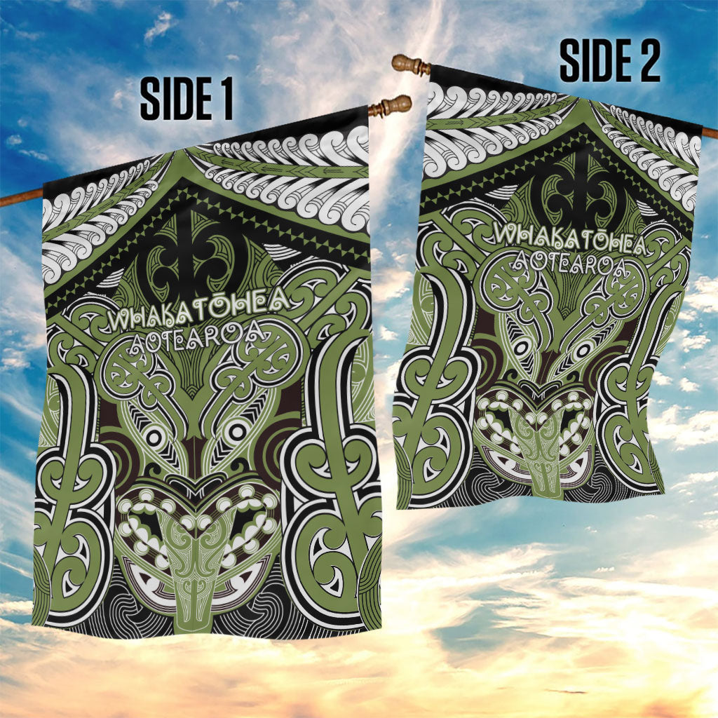 Aotearoa Iwi Whakatohea Garden Flag Maori Kowhaiwhai Pattern LT19 - Polynesian Pride