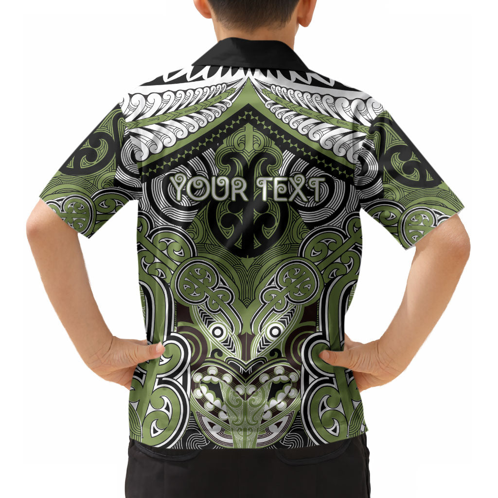 Aotearoa Iwi Whakatohea Personalised Kid Hawaiian Shirt Maori Kowhaiwhai Pattern LT19 - Polynesian Pride