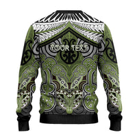 Aotearoa Iwi Whakatohea Personalised Ugly Christmas Sweater Maori Kowhaiwhai Pattern LT19 - Polynesian Pride