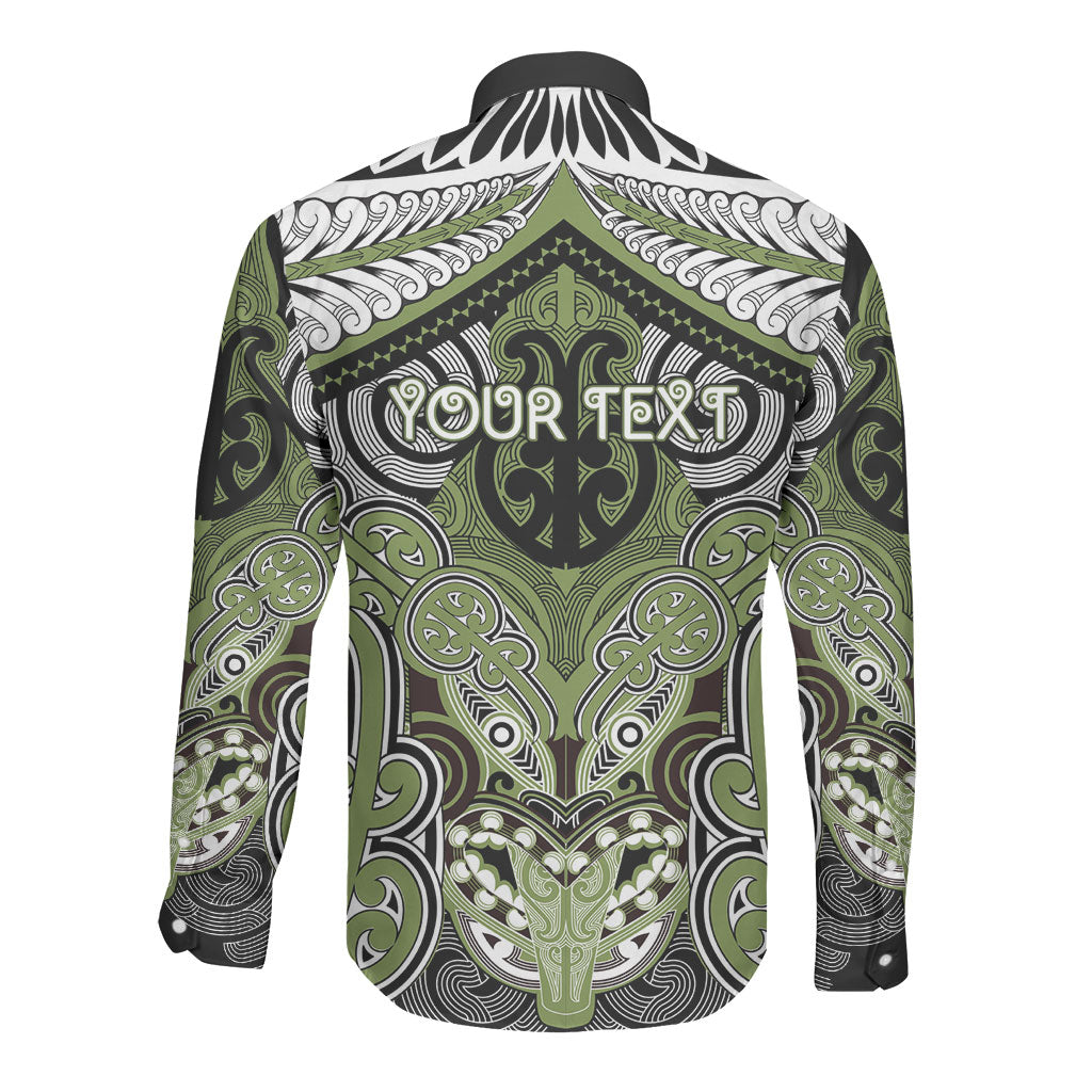 Aotearoa Iwi Whakatohea Personalised Long Sleeve Button Shirt Maori Kowhaiwhai Pattern LT19 - Polynesian Pride