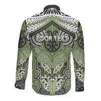 Aotearoa Iwi Whakatohea Personalised Long Sleeve Button Shirt Maori Kowhaiwhai Pattern LT19 - Polynesian Pride