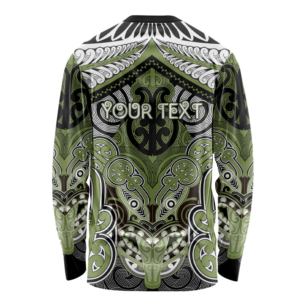 Aotearoa Iwi Whakatohea Personalised Long Sleeve Shirt Maori Kowhaiwhai Pattern LT19 - Polynesian Pride