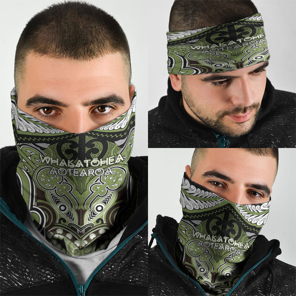 Aotearoa Iwi Whakatohea Neck Gaiter Maori Kowhaiwhai Pattern LT19 - Polynesian Pride