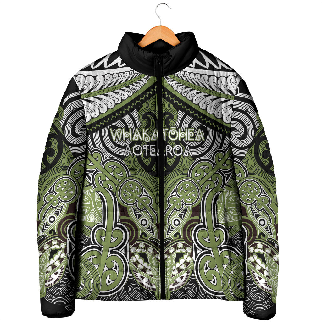 Aotearoa Iwi Whakatohea Personalised Padded Jacket Maori Kowhaiwhai Pattern LT19 - Polynesian Pride