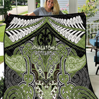 Aotearoa Iwi Whakatohea Quilt Maori Kowhaiwhai Pattern LT19 Olive Green - Polynesian Pride