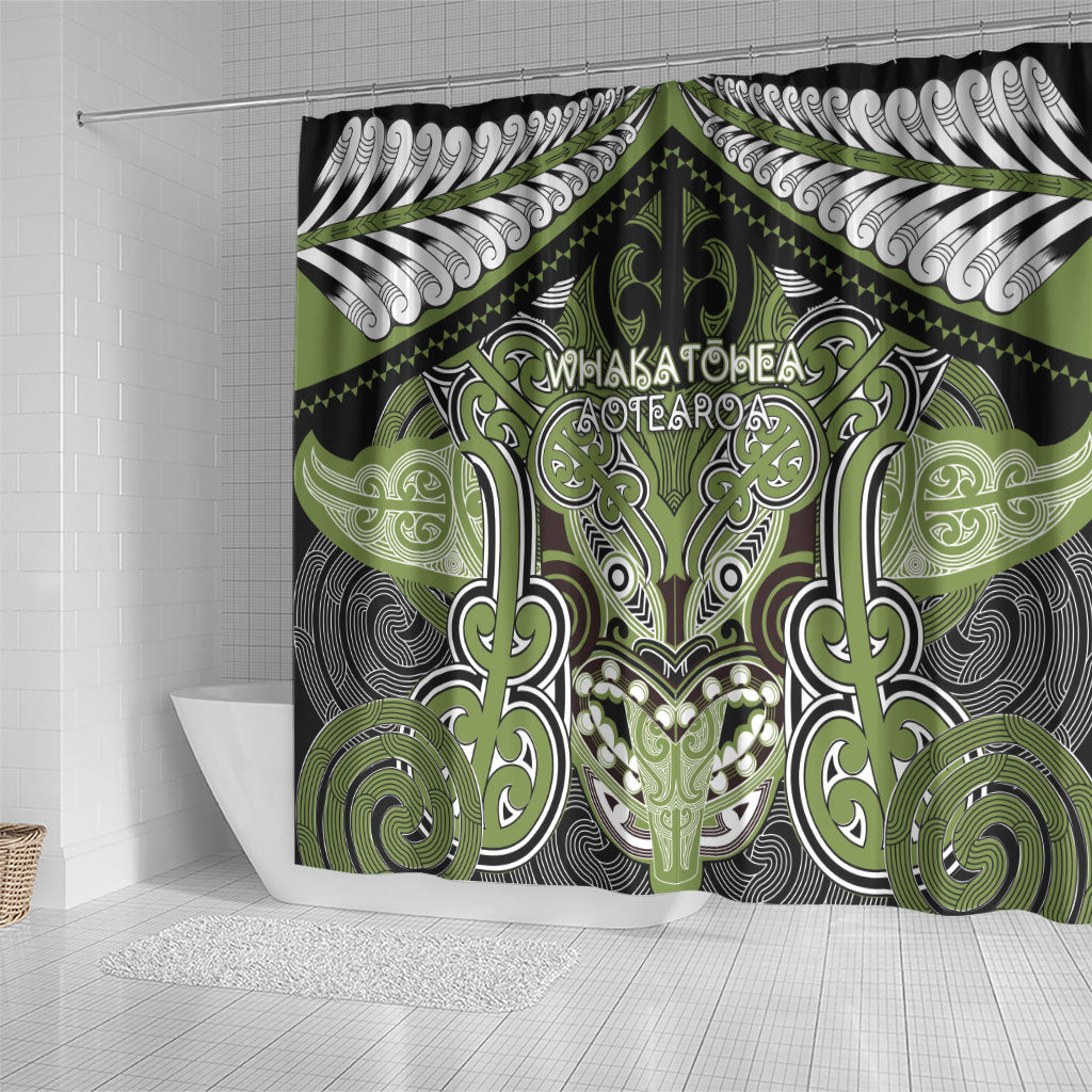 Aotearoa Iwi Whakatohea Shower Curtain Maori Kowhaiwhai Pattern LT19 - Polynesian Pride