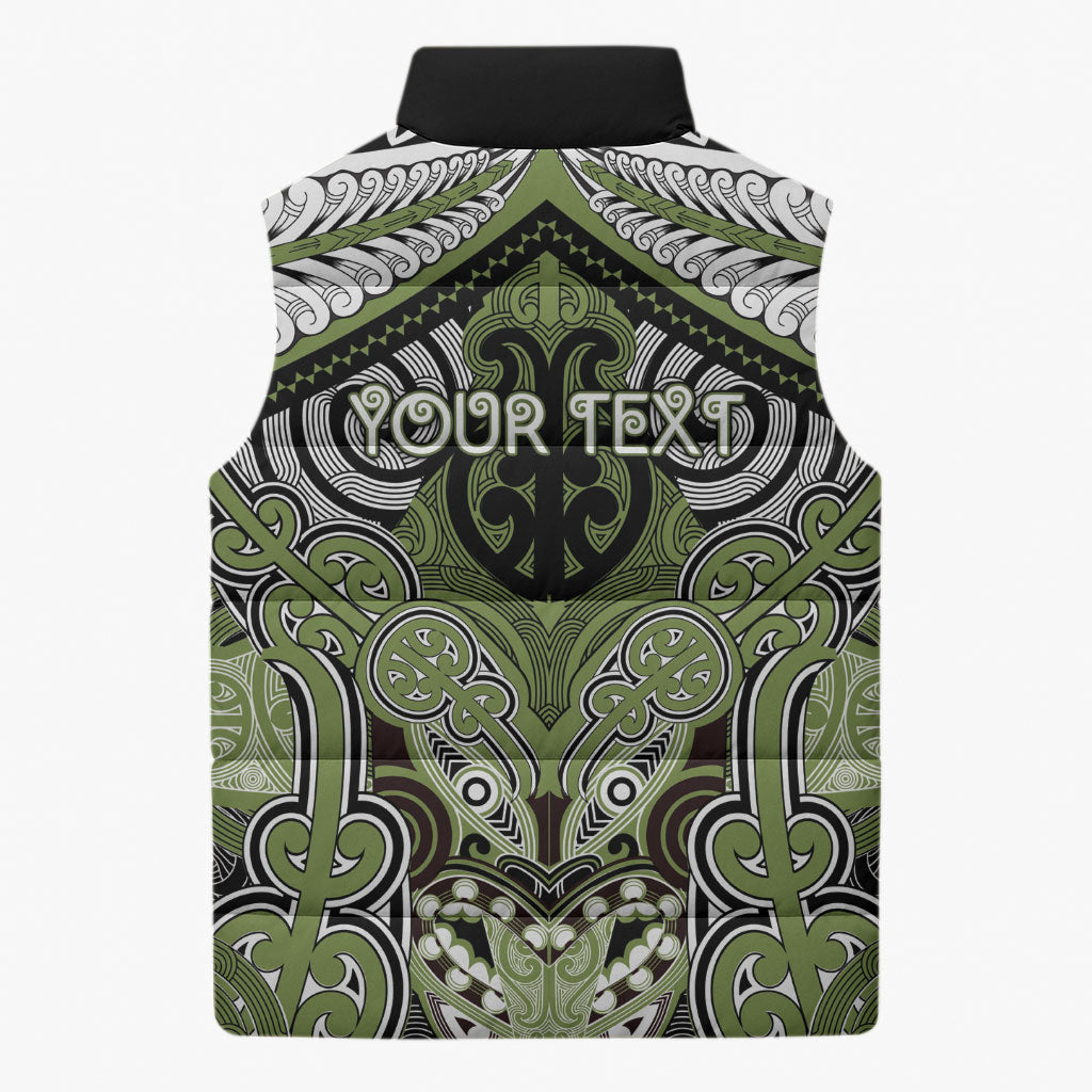Aotearoa Iwi Whakatohea Personalised Sleeveless Puffer Jacket Maori Kowhaiwhai Pattern LT19 - Polynesian Pride