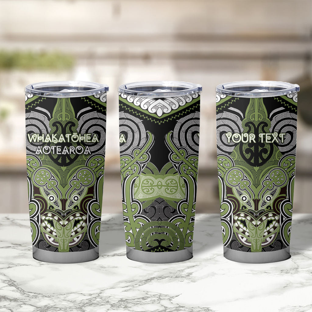 Aotearoa Iwi Whakatohea Personalised Tumbler Cup Maori Kowhaiwhai Pattern LT19 - Polynesian Pride