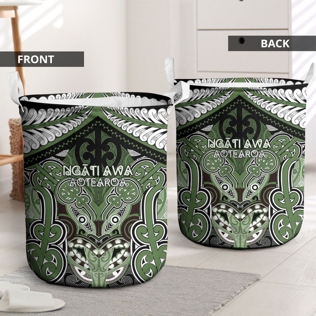 Aotearoa Iwi Ngati Awa Laundry Basket Maori Kowhaiwhai Pattern LT19 - Polynesian Pride