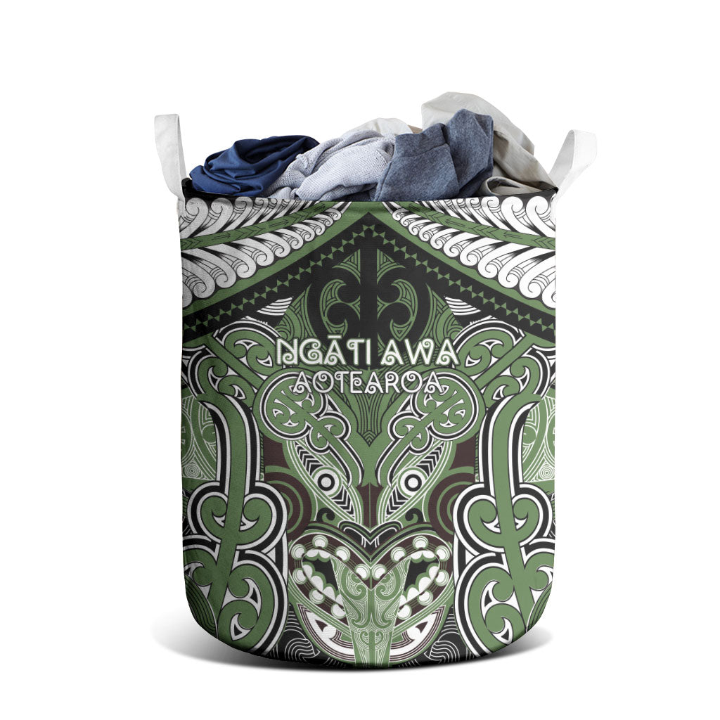 Aotearoa Iwi Ngati Awa Laundry Basket Maori Kowhaiwhai Pattern LT19 - Polynesian Pride