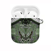 Aotearoa Iwi Ngati Awa AirPods Case Maori Kowhaiwhai Pattern LT19 Green - Polynesian Pride