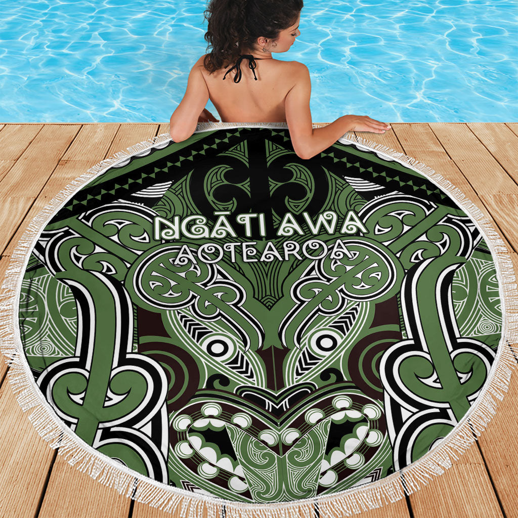 Aotearoa Iwi Ngati Awa Beach Blanket Maori Kowhaiwhai Pattern LT19 - Polynesian Pride