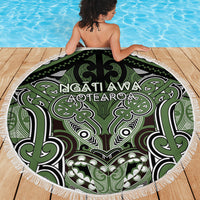 Aotearoa Iwi Ngati Awa Beach Blanket Maori Kowhaiwhai Pattern LT19 - Polynesian Pride