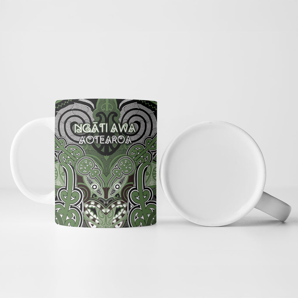 Aotearoa Iwi Ngati Awa Personalised Ceramic Mug Maori Kowhaiwhai Pattern LT19 - Polynesian Pride