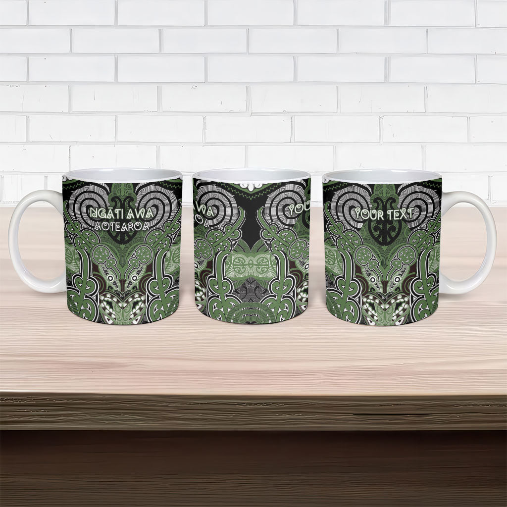 Aotearoa Iwi Ngati Awa Personalised Ceramic Mug Maori Kowhaiwhai Pattern LT19 - Polynesian Pride