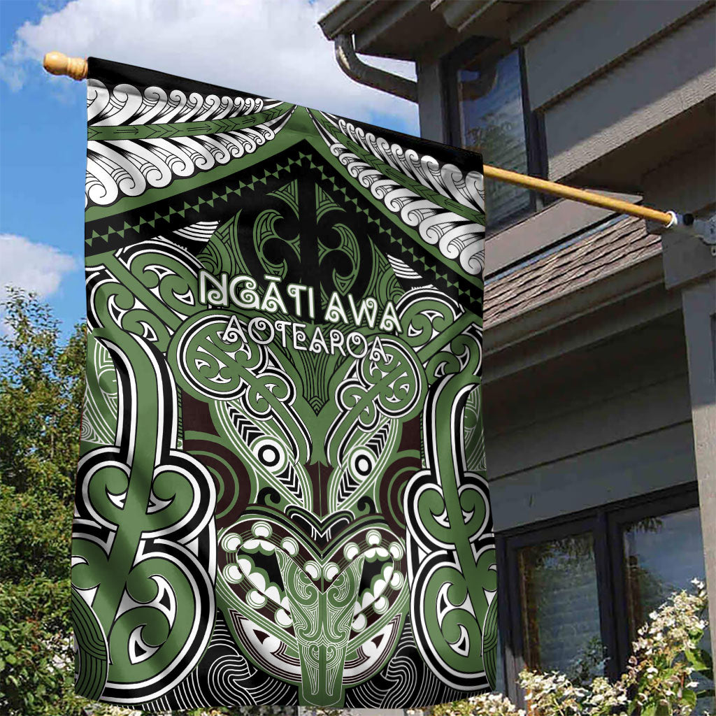 Aotearoa Iwi Ngati Awa Garden Flag Maori Kowhaiwhai Pattern LT19 - Polynesian Pride