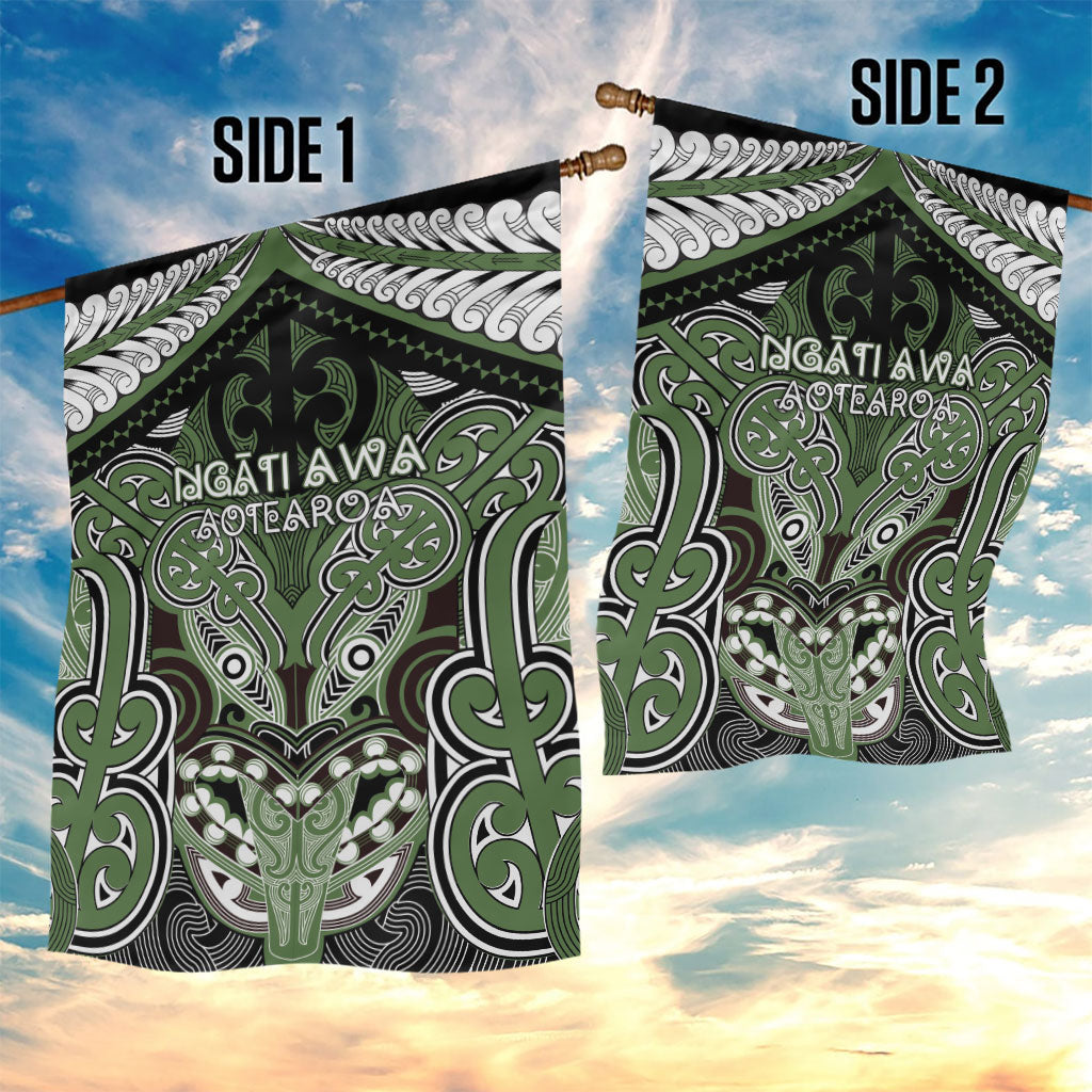 Aotearoa Iwi Ngati Awa Garden Flag Maori Kowhaiwhai Pattern LT19 - Polynesian Pride