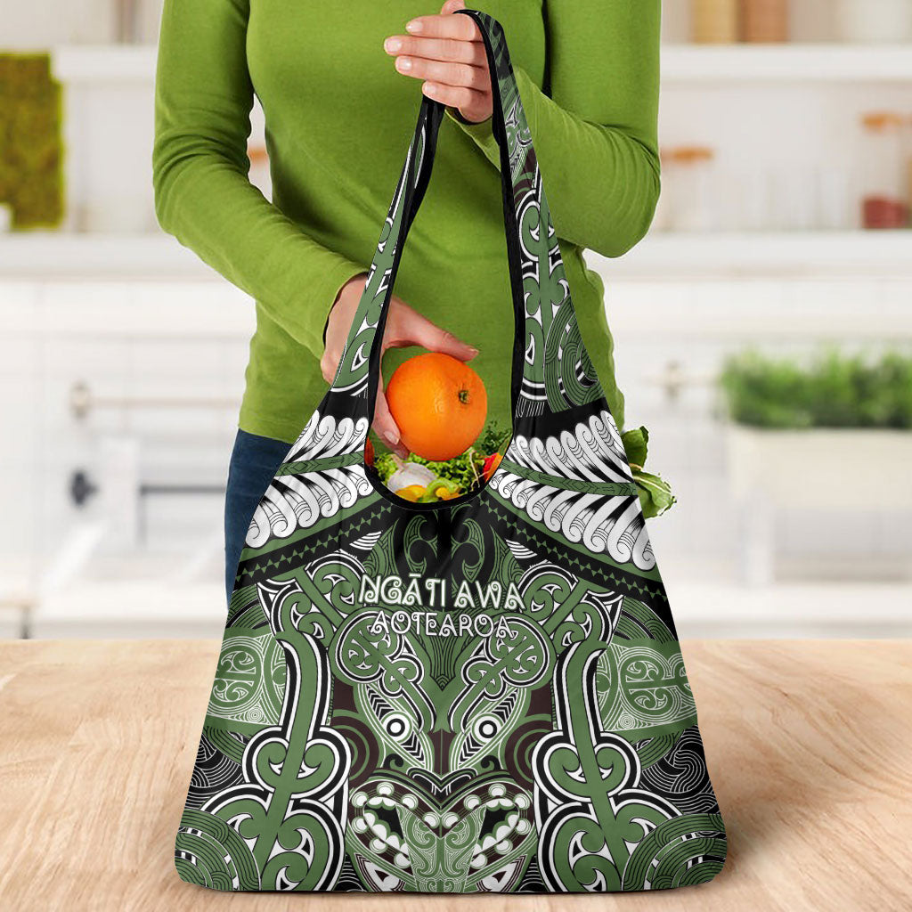 Aotearoa Iwi Ngati Awa Grocery Bag Maori Kowhaiwhai Pattern LT19 - Polynesian Pride