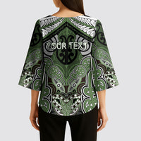 Aotearoa Iwi Ngati Awa Personalised Kimono Sleeve Blouse Maori Kowhaiwhai Pattern LT19 - Polynesian Pride