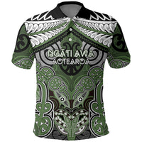 Aotearoa Iwi Ngati Awa Personalised Polo Shirt Maori Kowhaiwhai Pattern LT19 Green - Polynesian Pride