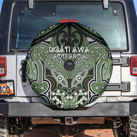 Aotearoa Iwi Ngati Awa Spare Tire Cover Maori Kowhaiwhai Pattern LT19 Green - Polynesian Pride