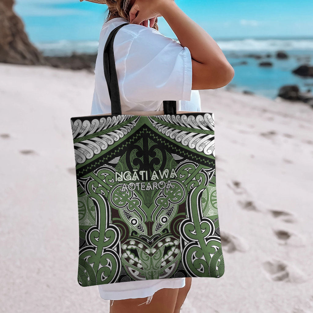 Aotearoa Iwi Ngati Awa Tote Bag Maori Kowhaiwhai Pattern LT19 - Polynesian Pride