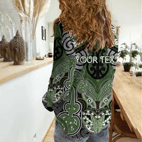 Aotearoa Iwi Ngati Awa Personalised Women Casual Shirt Maori Kowhaiwhai Pattern LT19 - Polynesian Pride