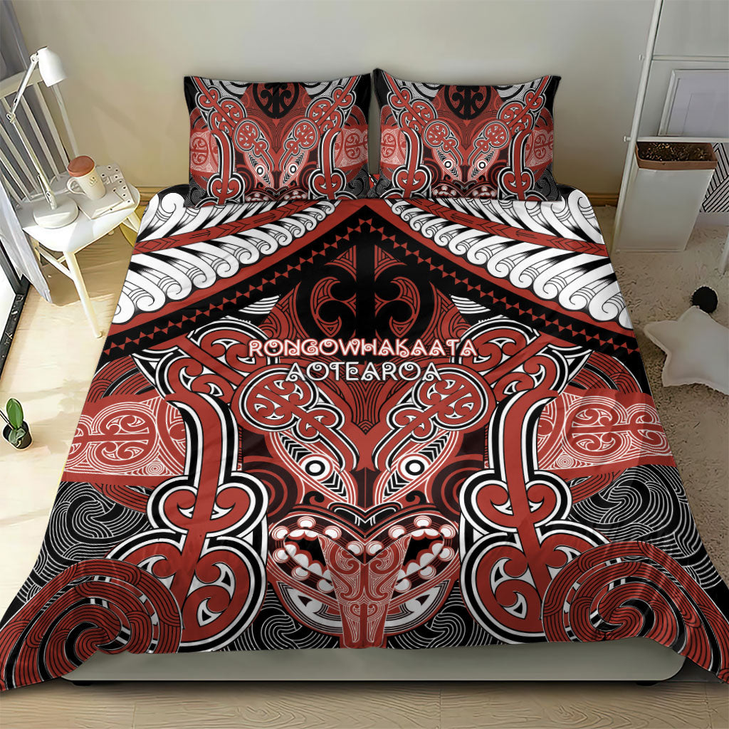 Aotearoa Iwi Rongowhakaata Bedding Set Maori Kowhaiwhai Pattern LT19 - Polynesian Pride