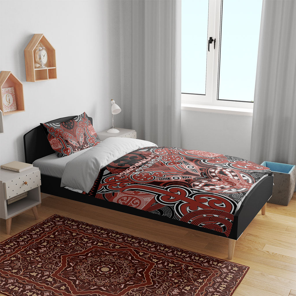Aotearoa Iwi Rongowhakaata Bedding Set Maori Kowhaiwhai Pattern LT19 - Polynesian Pride