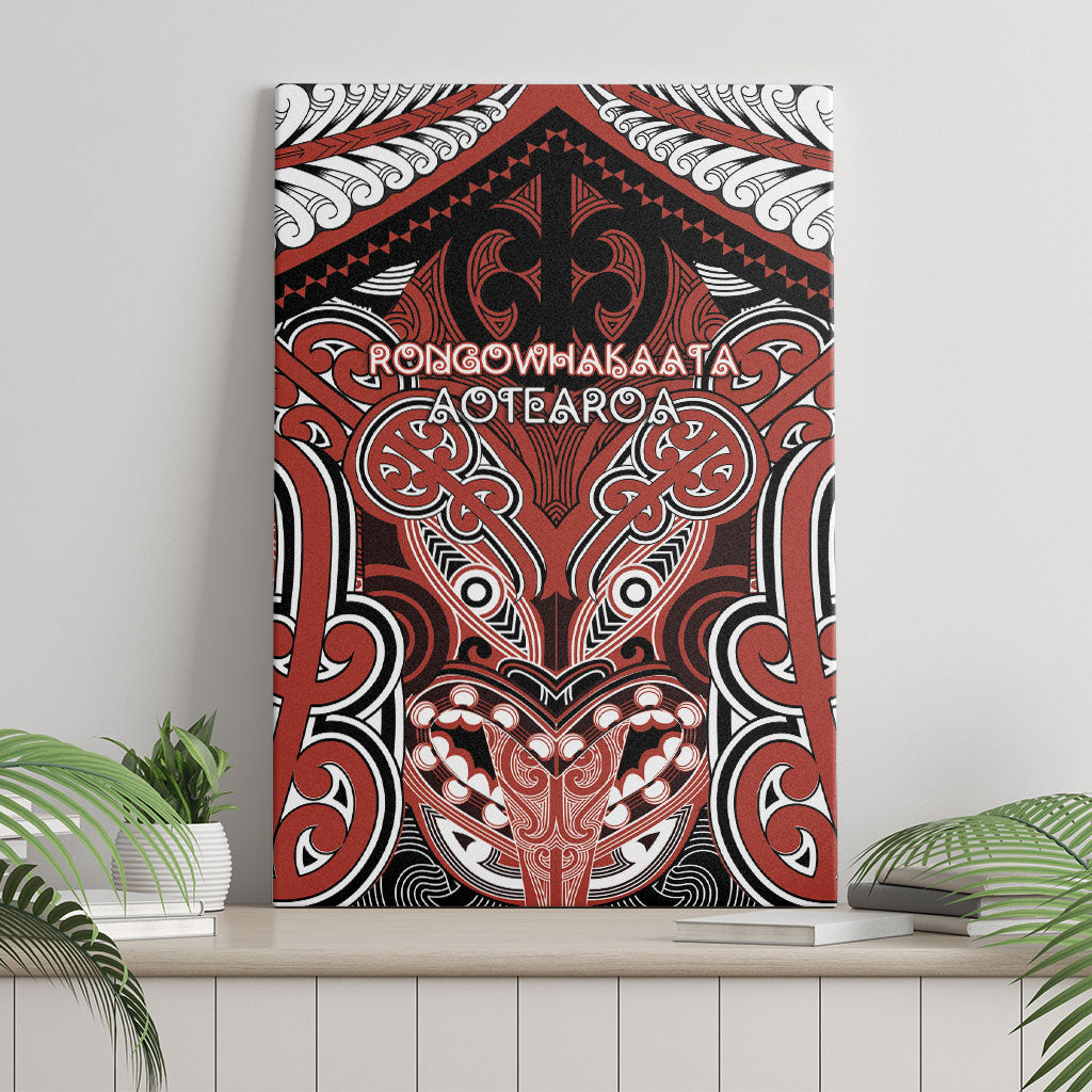 Aotearoa Iwi Rongowhakaata Canvas Wall Art Maori Kowhaiwhai Pattern LT19 - Polynesian Pride