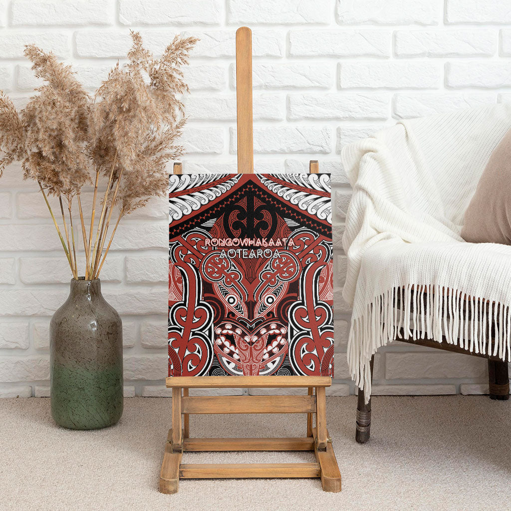 Aotearoa Iwi Rongowhakaata Canvas Wall Art Maori Kowhaiwhai Pattern LT19 - Polynesian Pride