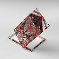 Aotearoa Iwi Rongowhakaata Canvas Wall Art Maori Kowhaiwhai Pattern LT19 With Frame Red - Polynesian Pride