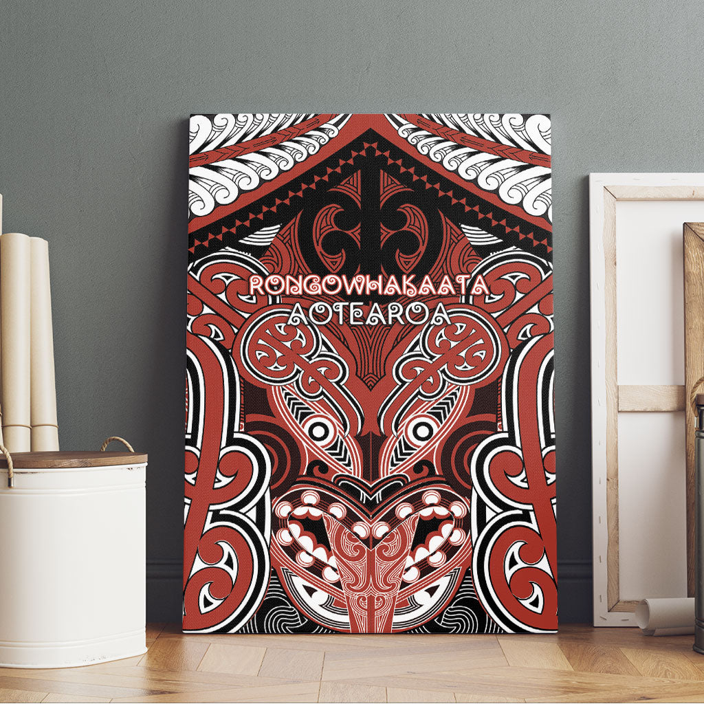 Aotearoa Iwi Rongowhakaata Canvas Wall Art Maori Kowhaiwhai Pattern LT19 - Polynesian Pride