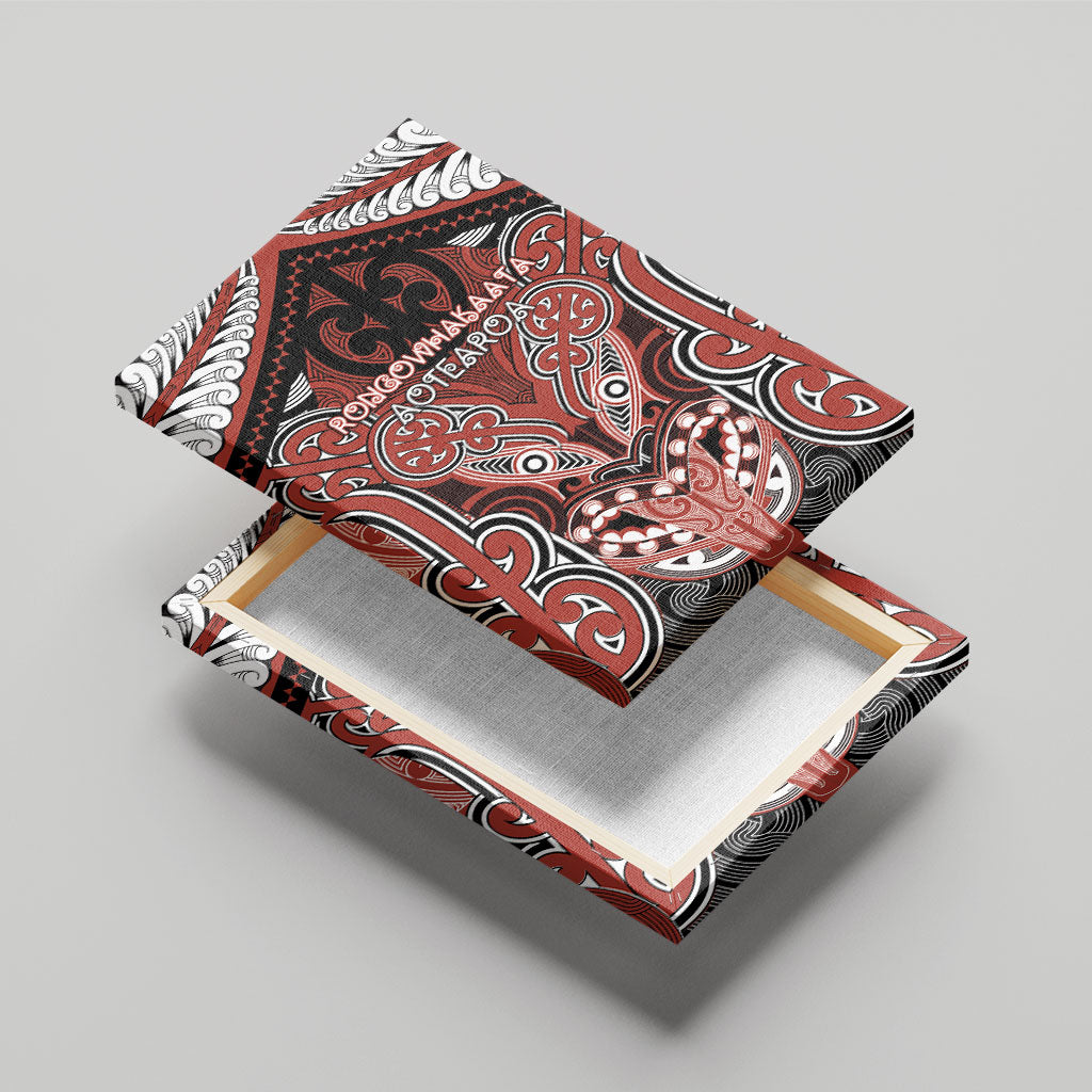 Aotearoa Iwi Rongowhakaata Canvas Wall Art Maori Kowhaiwhai Pattern LT19 - Polynesian Pride