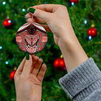Aotearoa Iwi Rongowhakaata Personalised Ceramic Ornament Maori Kowhaiwhai Pattern LT19 - Polynesian Pride