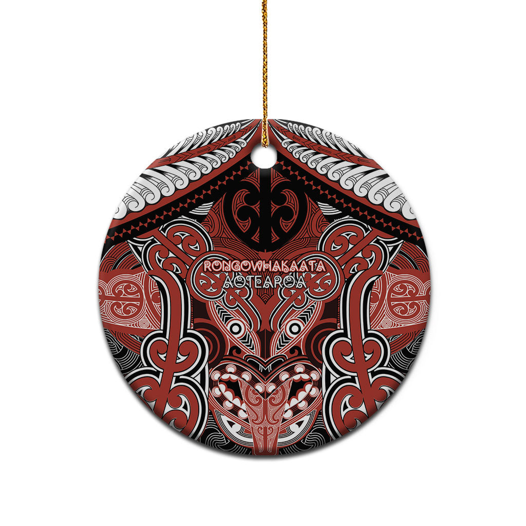 Aotearoa Iwi Rongowhakaata Personalised Ceramic Ornament Maori Kowhaiwhai Pattern LT19 - Polynesian Pride