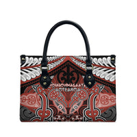 Aotearoa Iwi Rongowhakaata Leather Bag Maori Kowhaiwhai Pattern LT19 - Polynesian Pride