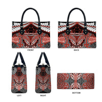 Aotearoa Iwi Rongowhakaata Leather Bag Maori Kowhaiwhai Pattern LT19 - Polynesian Pride