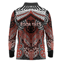 Aotearoa Iwi Rongowhakaata Personalised Long Sleeve Polo Shirt Maori Kowhaiwhai Pattern LT19 - Polynesian Pride