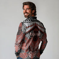 Aotearoa Iwi Rongowhakaata Personalised Long Sleeve Polo Shirt Maori Kowhaiwhai Pattern LT19 - Polynesian Pride