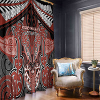 Aotearoa Iwi Rongowhakaata Window Curtain Maori Kowhaiwhai Pattern LT19 - Polynesian Pride