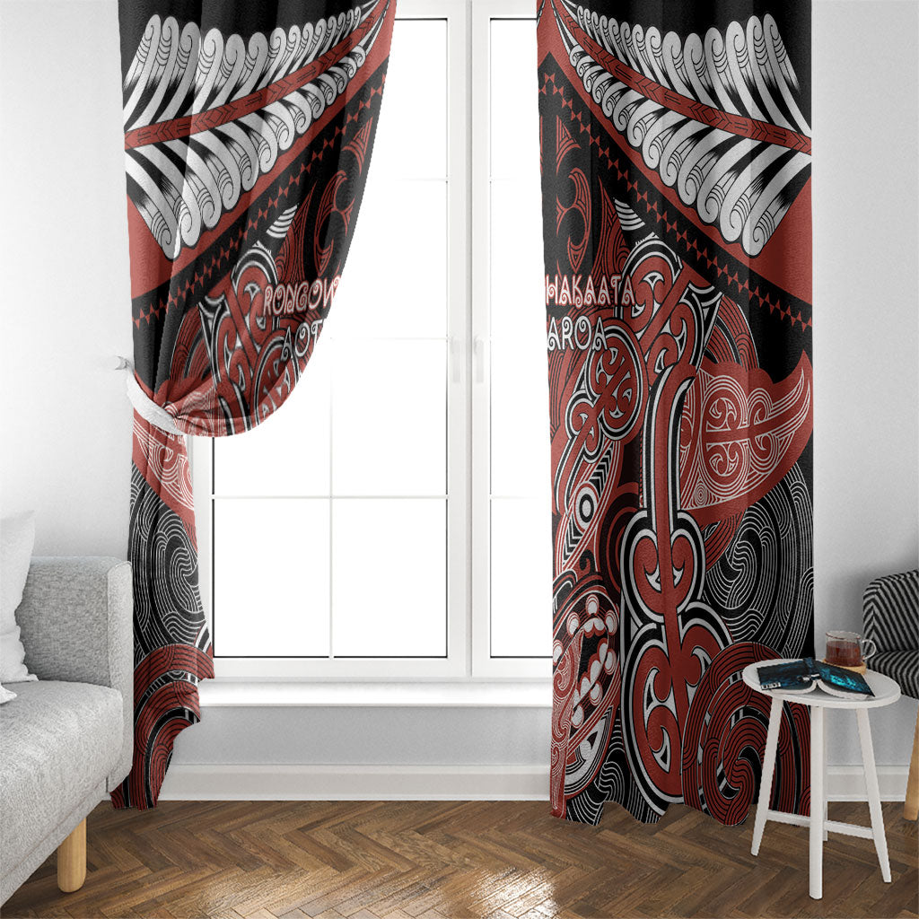 Aotearoa Iwi Rongowhakaata Window Curtain Maori Kowhaiwhai Pattern LT19 - Polynesian Pride