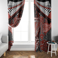 Aotearoa Iwi Rongowhakaata Window Curtain Maori Kowhaiwhai Pattern LT19 - Polynesian Pride