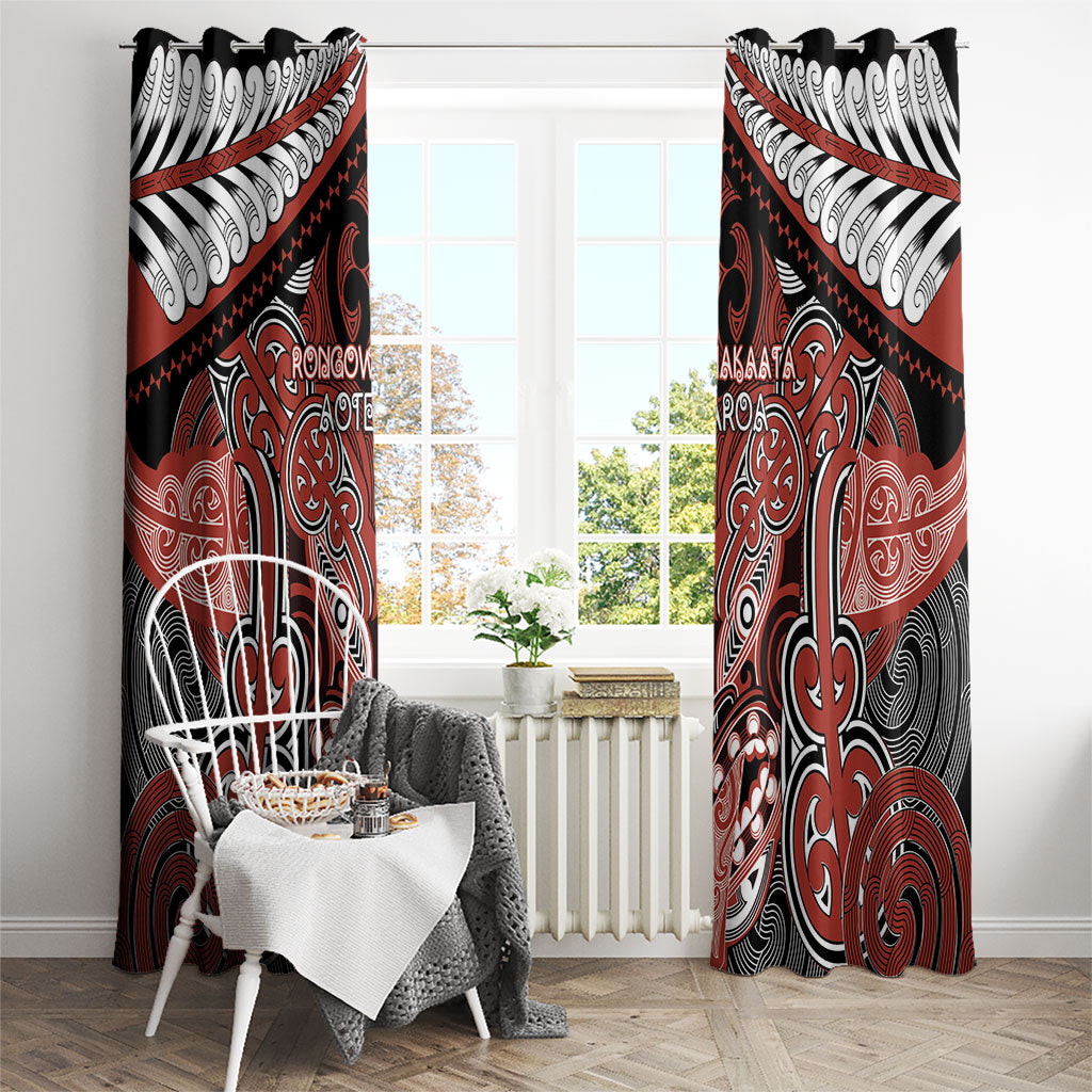 Aotearoa Iwi Rongowhakaata Window Curtain Maori Kowhaiwhai Pattern LT19 - Polynesian Pride