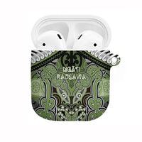 Aotearoa Iwi Ngati Raukawa AirPods Case Maori Kowhaiwhai Pattern LT19 Green - Polynesian Pride