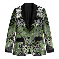Aotearoa Iwi Ngati Raukawa Personalised Blazer Maori Kowhaiwhai Pattern LT19 Unisex Green - Polynesian Pride