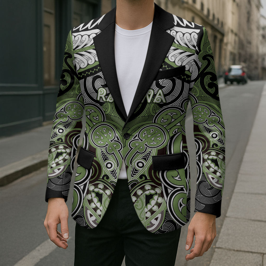 Aotearoa Iwi Ngati Raukawa Personalised Blazer Maori Kowhaiwhai Pattern LT19 - Polynesian Pride