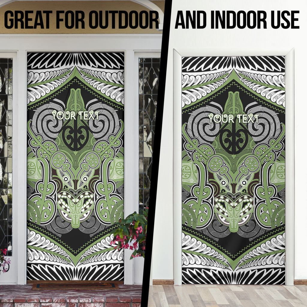 Aotearoa Iwi Ngati Raukawa Personalised Door Cover Maori Kowhaiwhai Pattern LT19 - Polynesian Pride